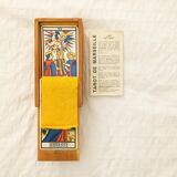 Tarot deck and wooden box therein