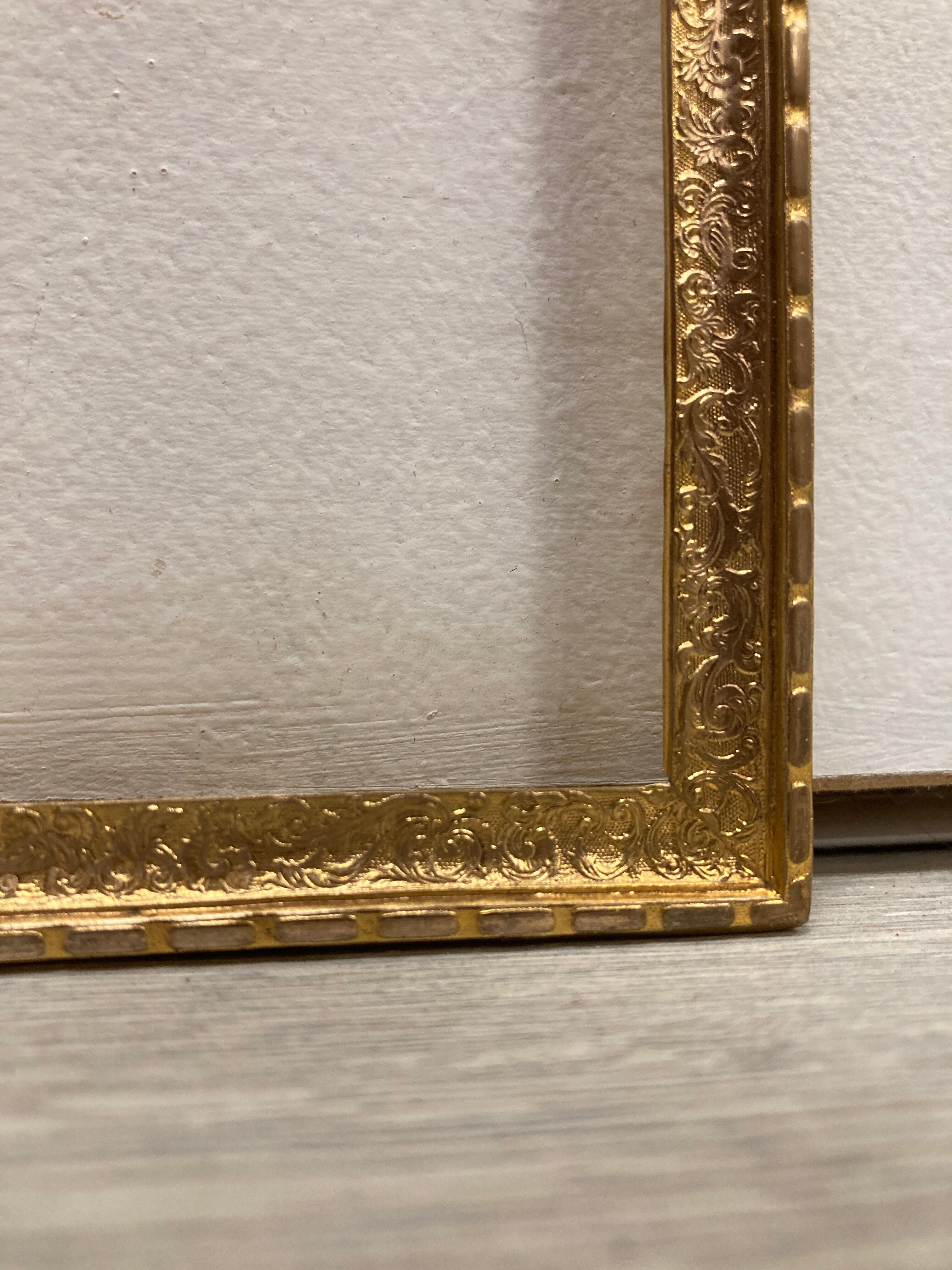 Pair of gold brass frames
