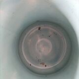 Old Sarreguemines cache-pot in Majolica style with relief decoration.