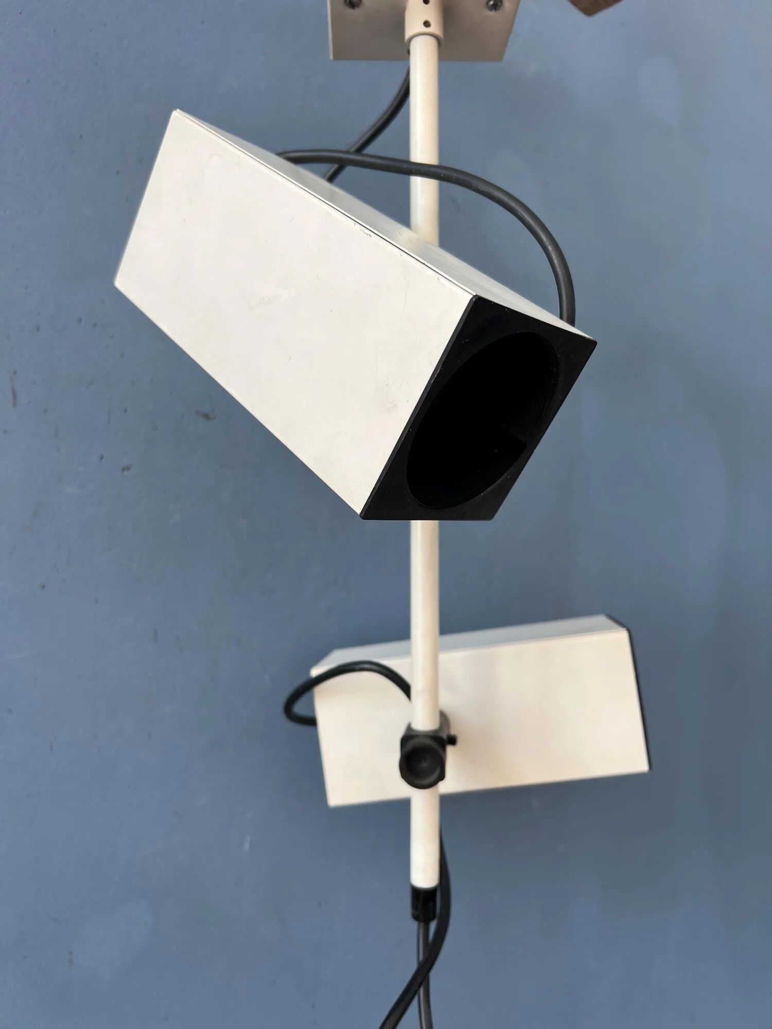 Vintage Philips beige downrod ceiling lamp