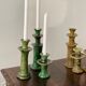 Tamegroute candlestick candlestick green glazed ceramic S H15 cm