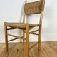 Vintage mid century rush dining chairs, Charlotte Perriand style, c.1960-70