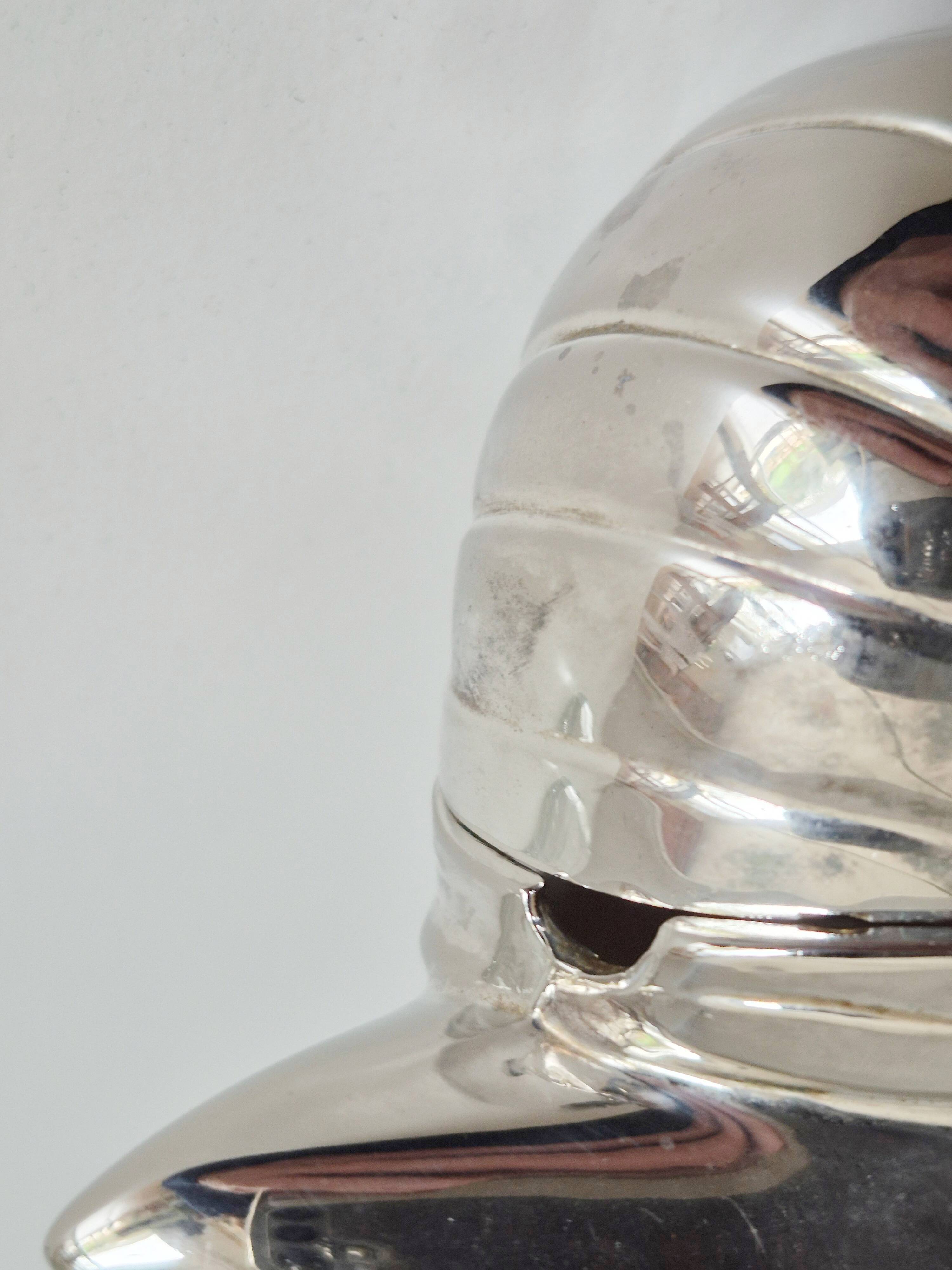 Vintage butter dish, silver-plated snail, salt shaker, 1950s.