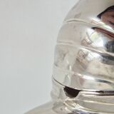 Vintage butter dish, silver-plated snail, salt shaker, 1950s.