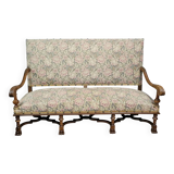 Louis XIII style walnut chateau bench circa 1850