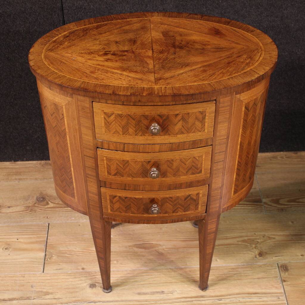 Pair of 20th-century Italian inlaid bedside tables