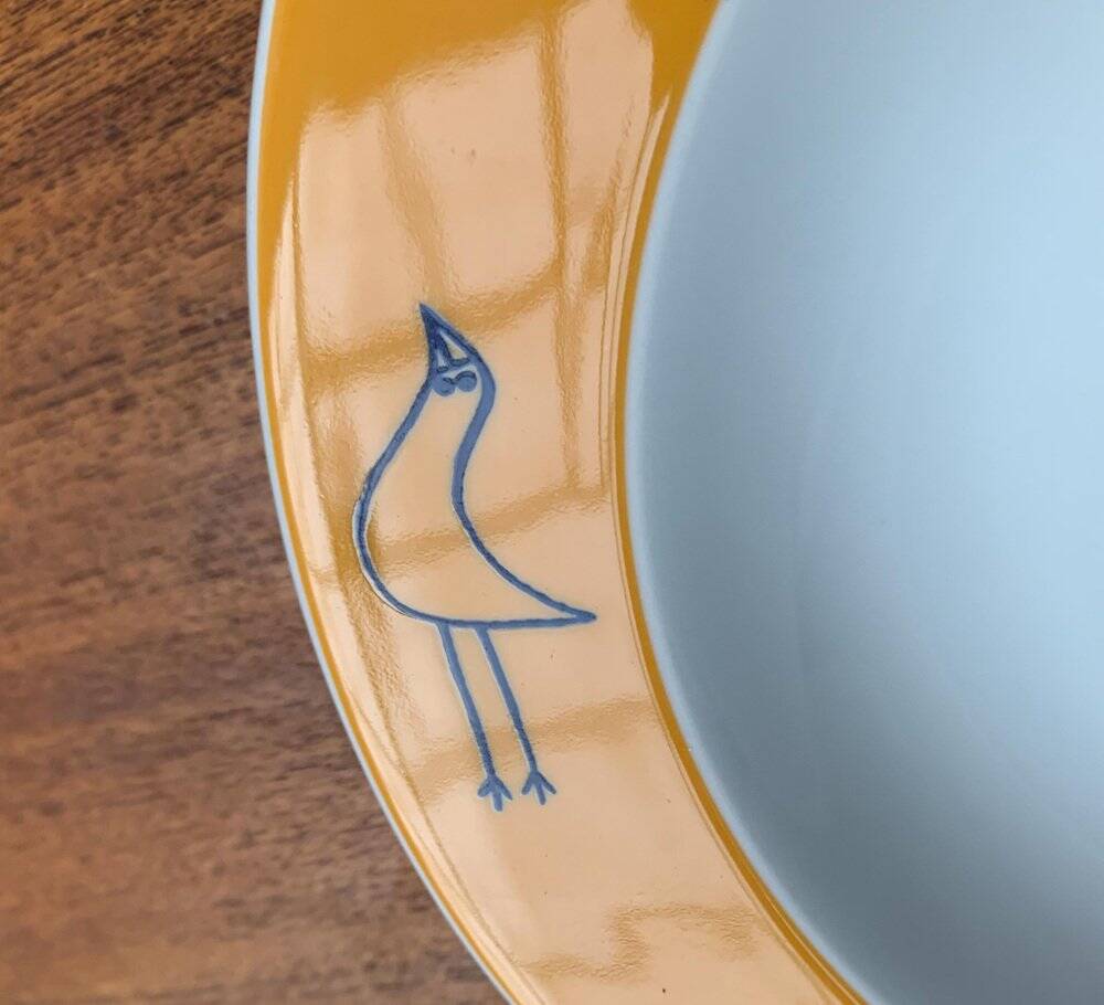 Postmodern German series of flying objects, soup plates by David Palterer and Sieger Design for Arzberg, 1990s, set of 7.