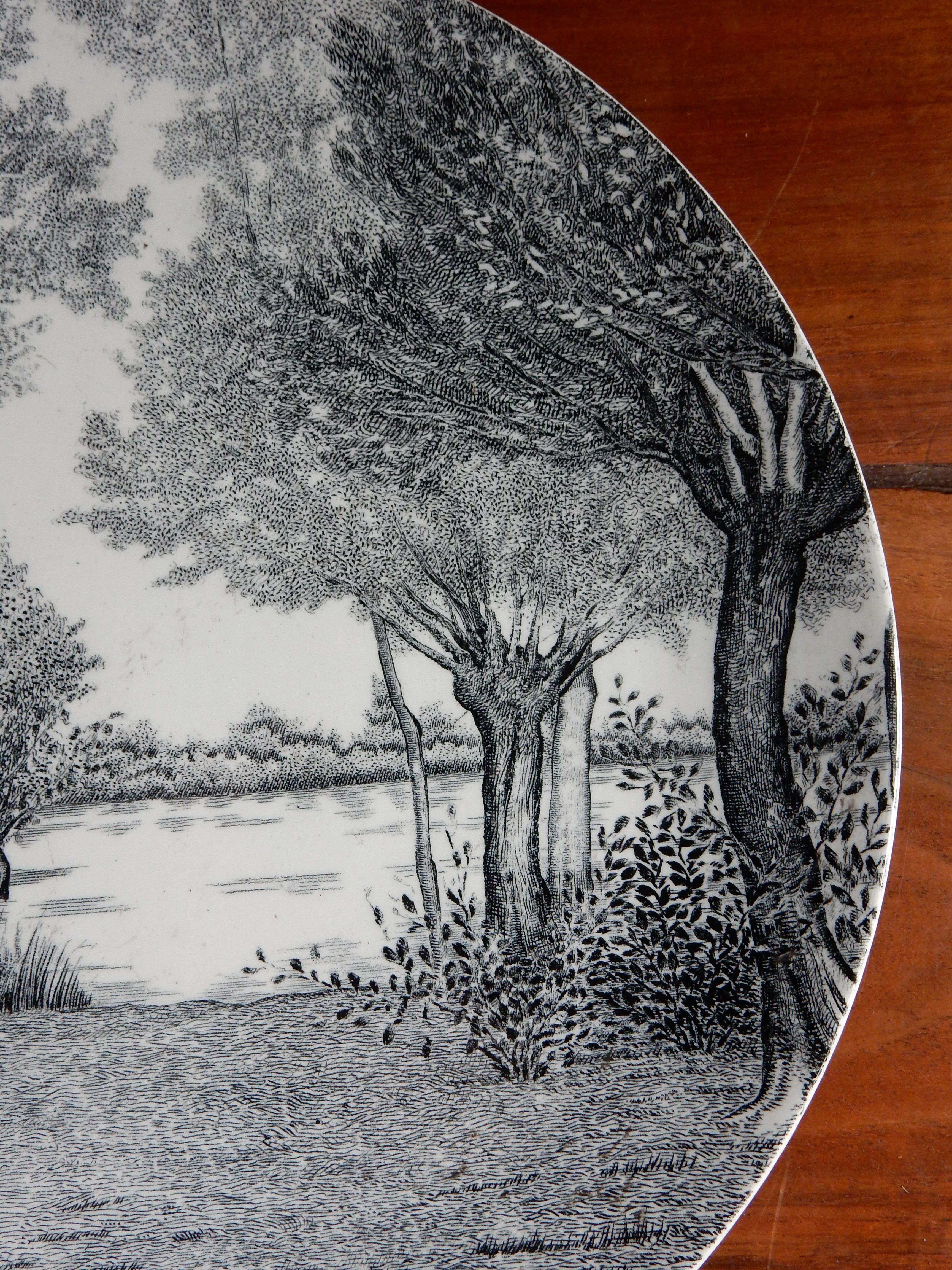 Assiette de collection gravure Boch la Louvière