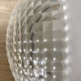 Industrial glass ceiling light, 60s-70s