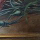 Tableau, bouquet de fleurs oeillets