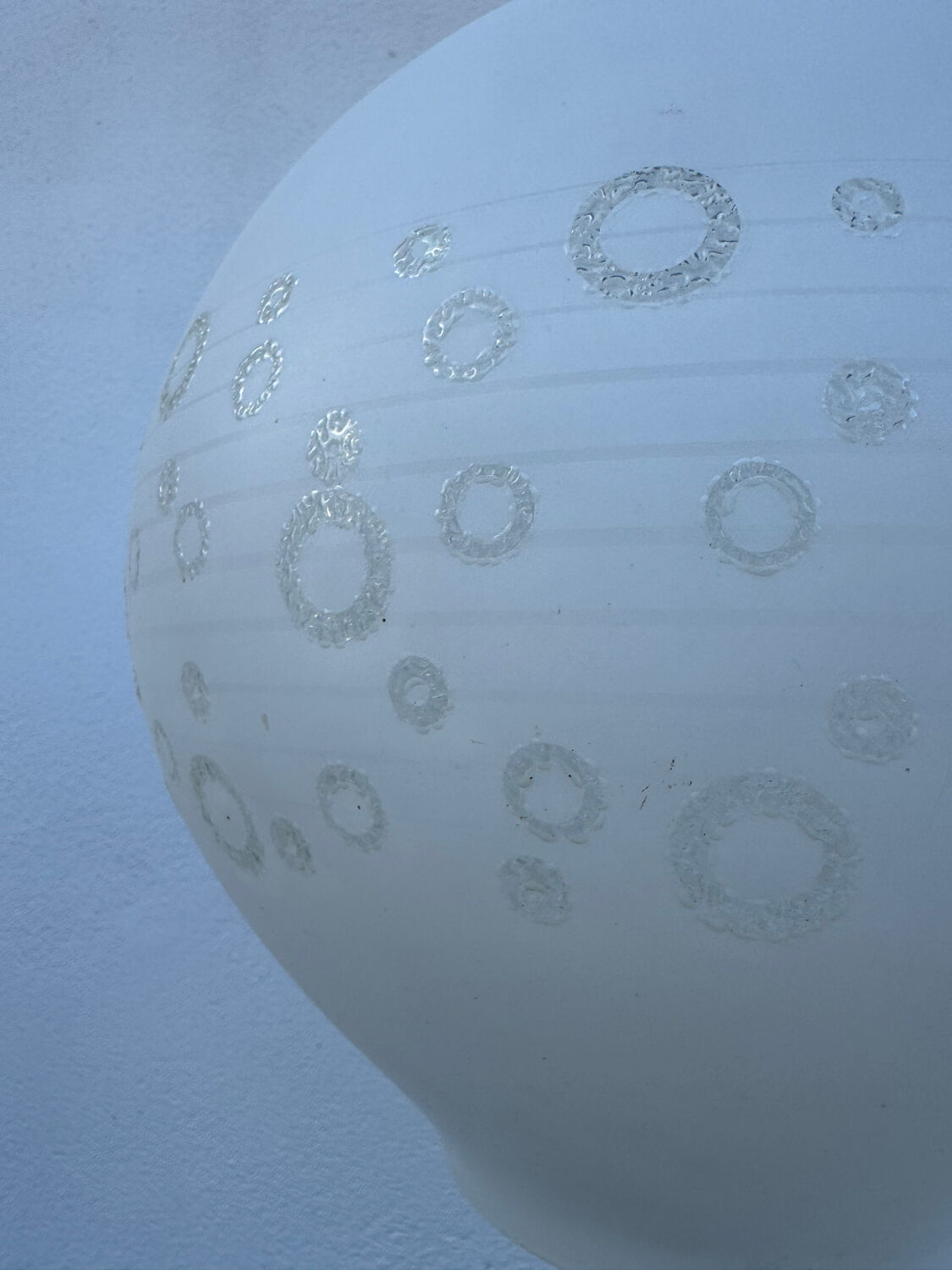 70s bubble glass pendant light