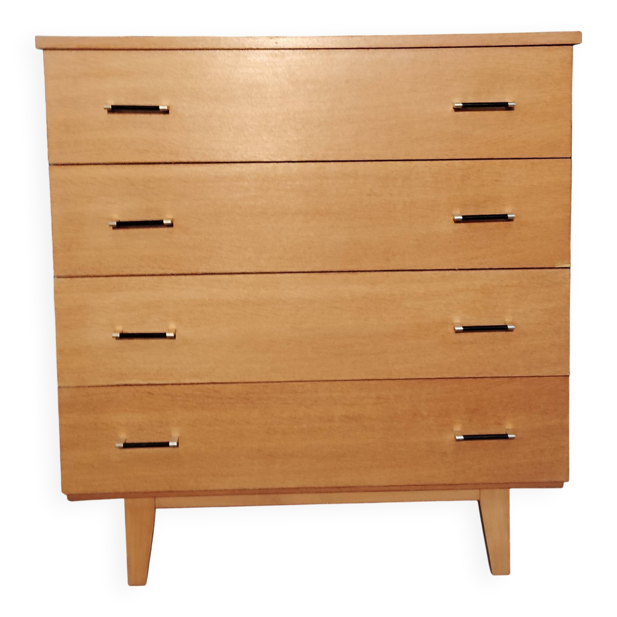 Vintage chest of drawers with compass feet