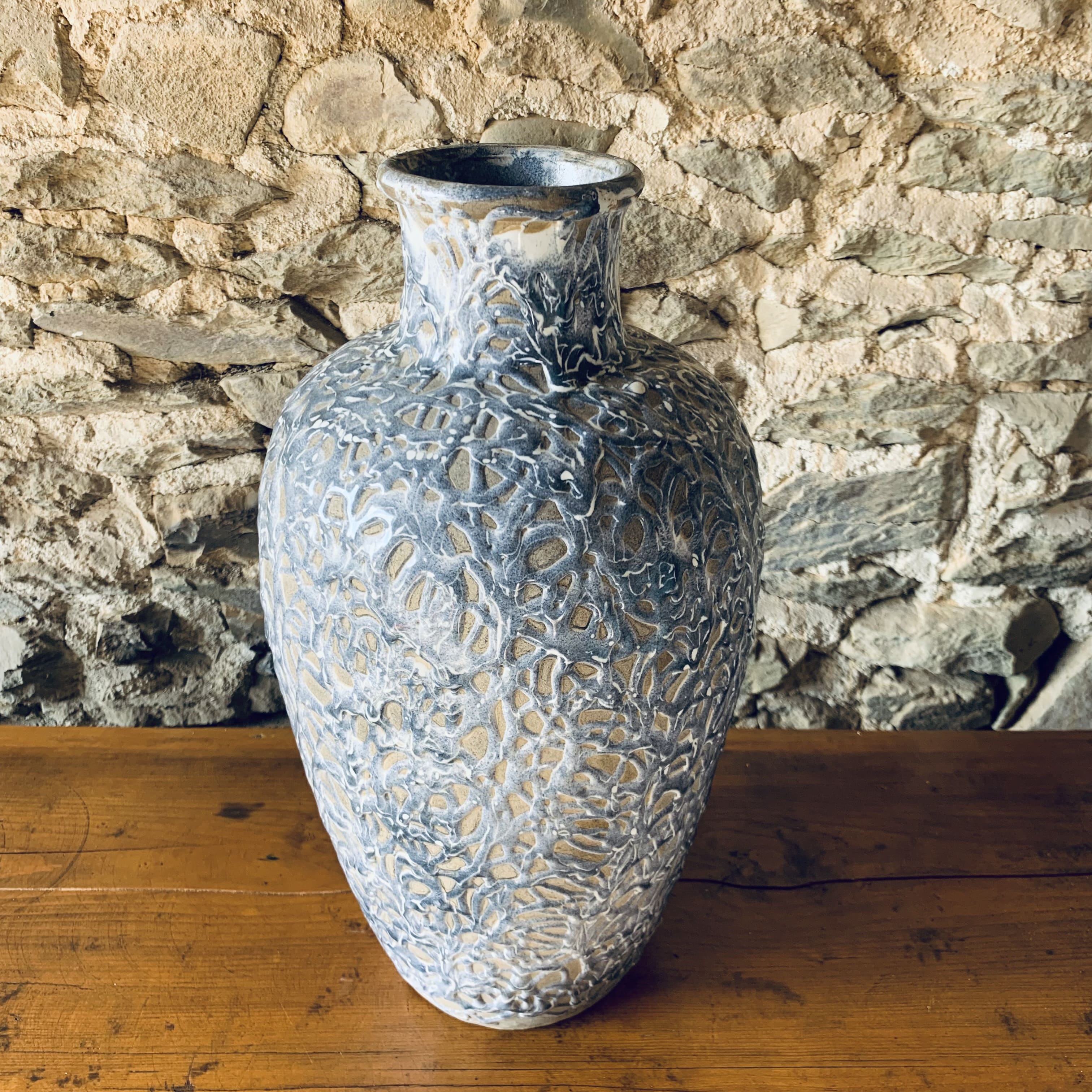 Enamelled ceramic vase La Charentaise