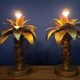 Paire de lampes palmier style Jansen