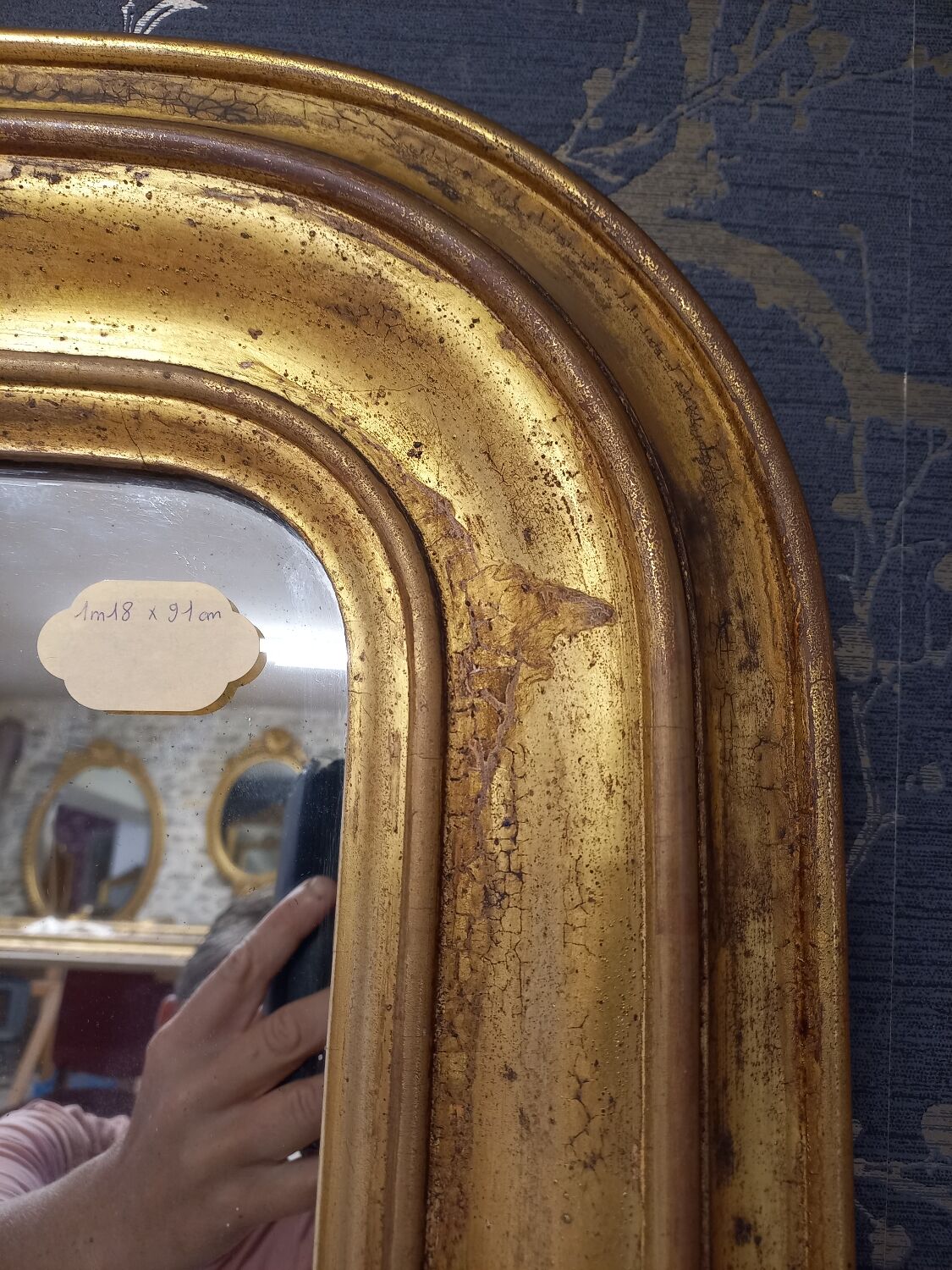 Miroir époque Louis Philippe 1m18 x 91cm