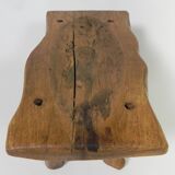 Vintage oak stump stool, 1960s