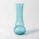 Turquoise Stylish Glass Flower Vase / Bibi / Italy / 1980s