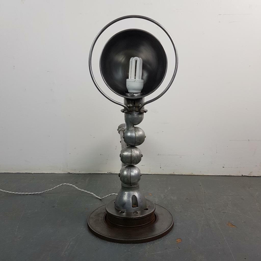 Vintage industrial lamppost stripped and polished Jielde