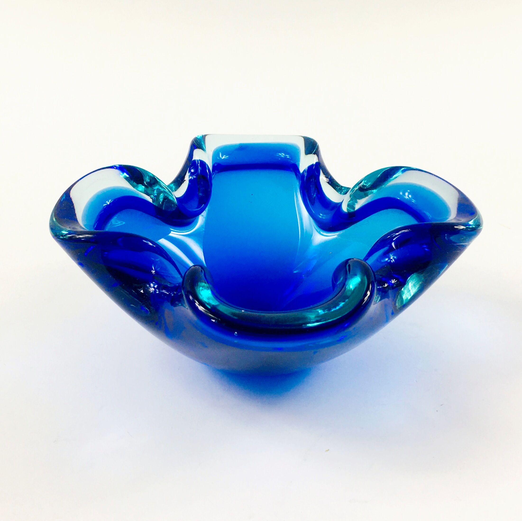 Sommerso Murano Glass Ashtray or Bowl, Italy, 1960s