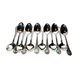 Series of 12 vintage tablespoons in silver metal ercuis