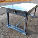 19th century farm table painted and patinated