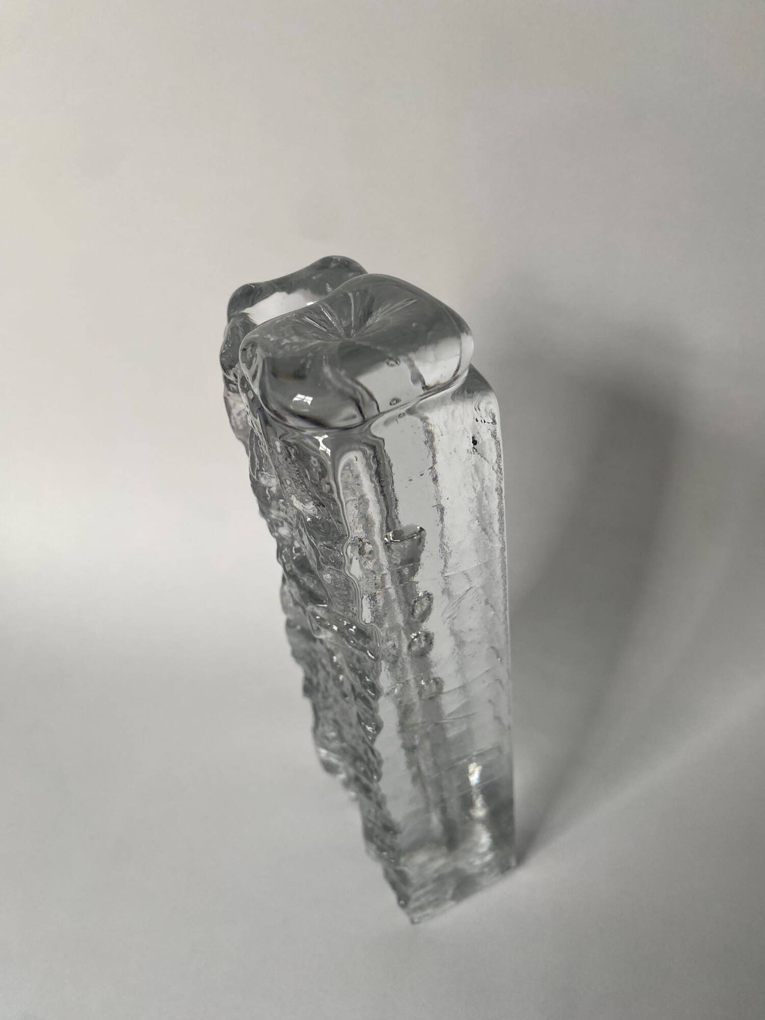 Frosted glass vase from the 1970s