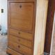Secretary Louis Philippe / Solid cherry and white marble