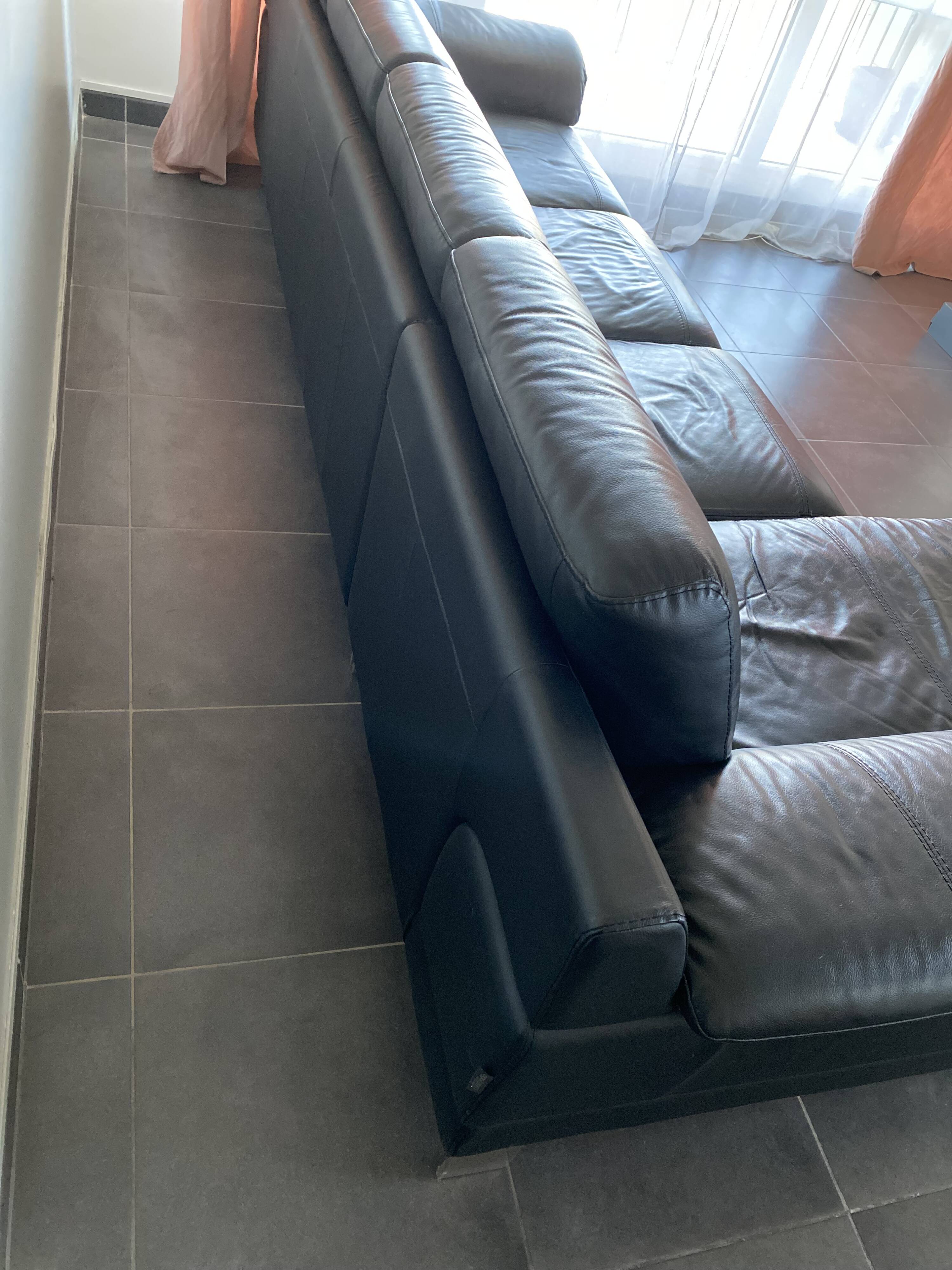 Leather corner sofa