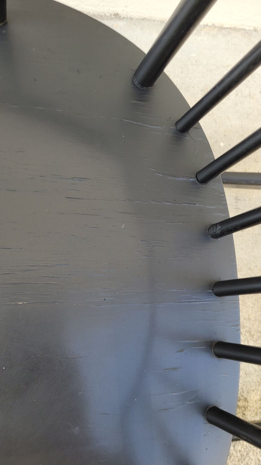 Vintage black rocking chair 1950