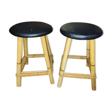 Tabourets en rotin