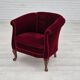 1960s, Danish lounge chair, furniture velour, beech wood legs, original condition.