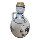 Ancienne bouteille grès gris décor bretagne + bouchon liège vintage