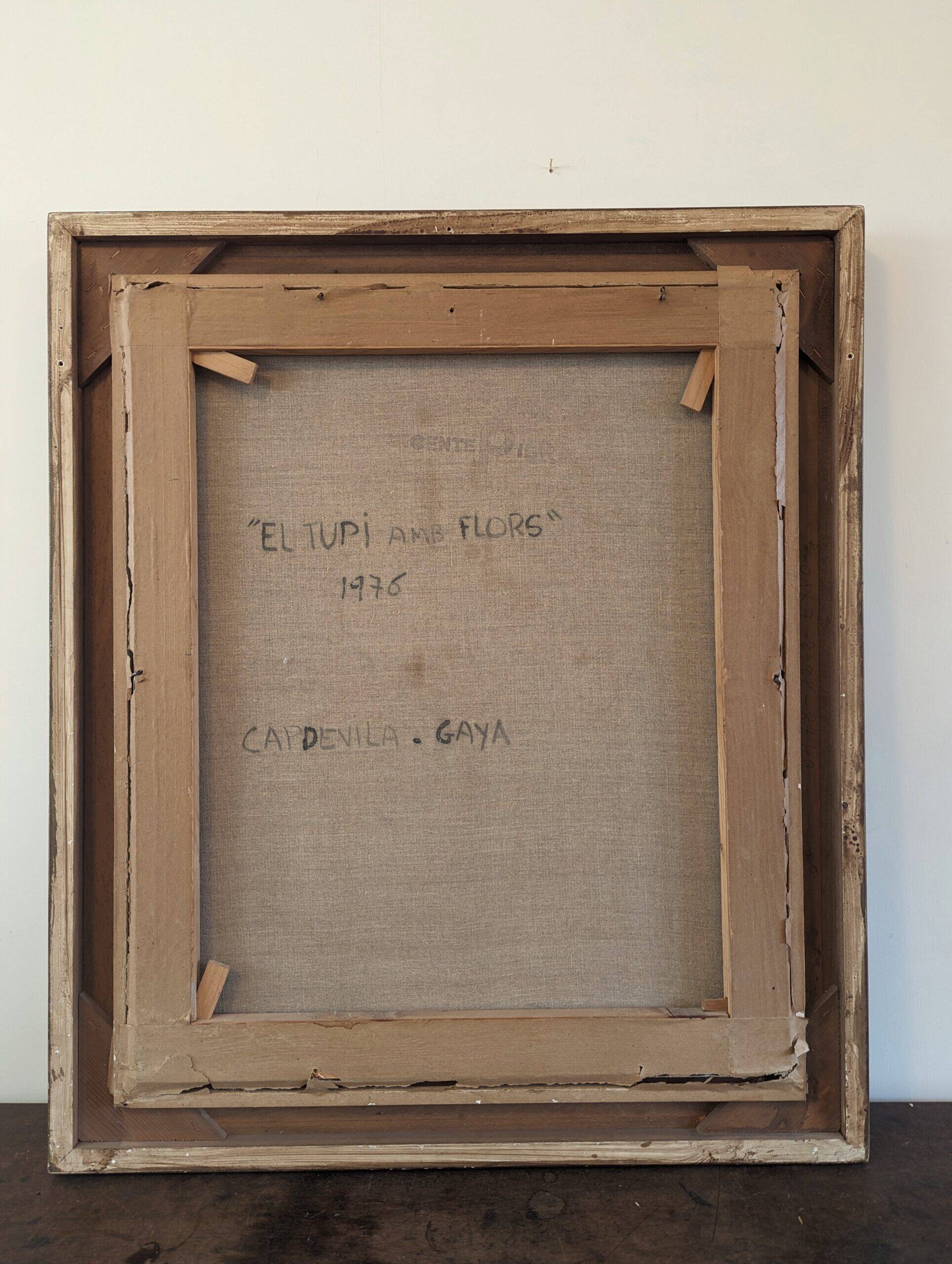 Mid-Century Modern Swedish "Pink Flowers" Vintage Still Life Oil Painting, Framed