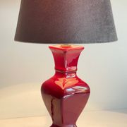 Ceramic lamp and vintage velvet