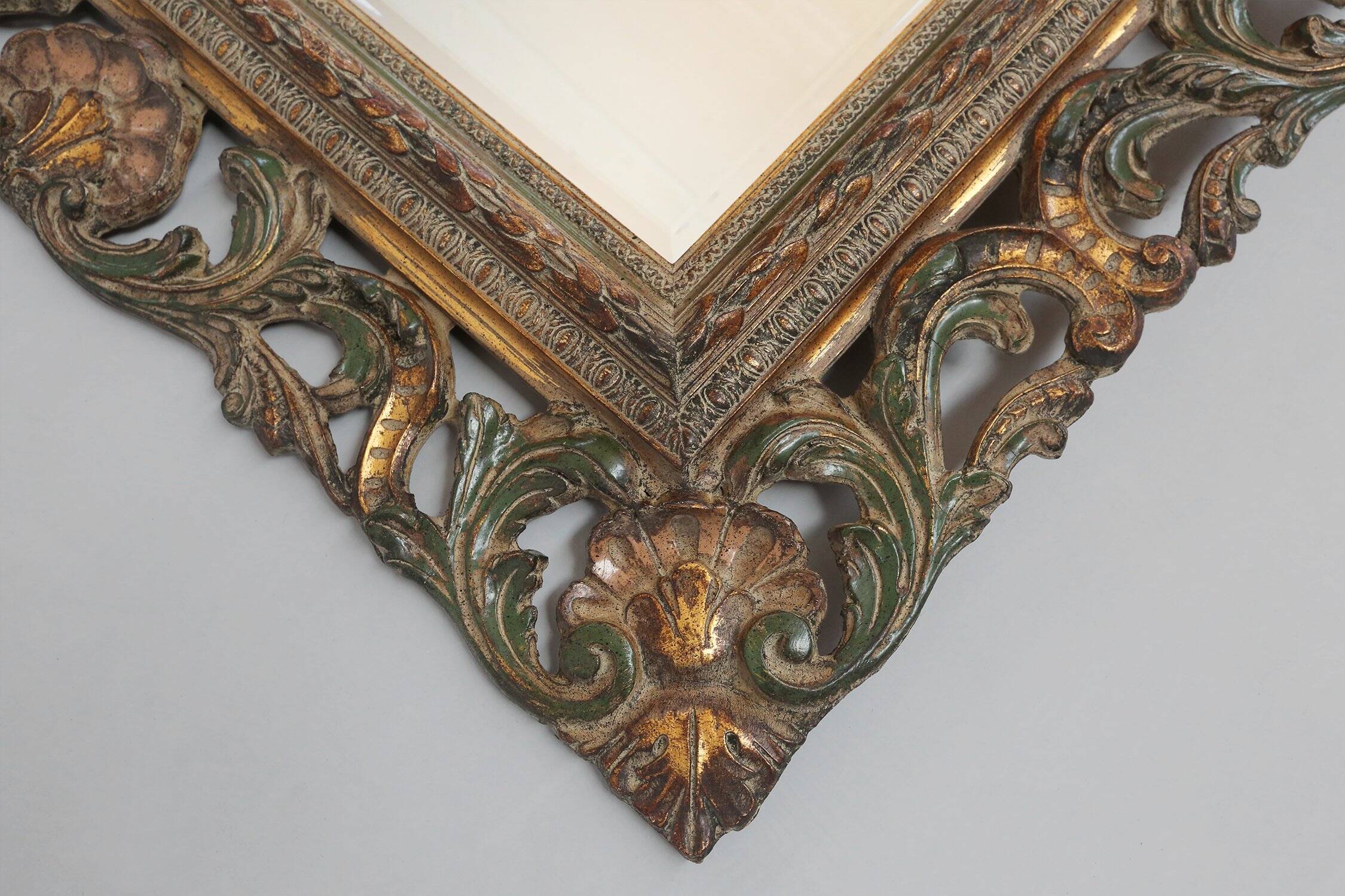 20th Century Baroque‑Style Mirror in Resin, Belgium
