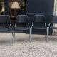 4 black and aluminum chairs by Don Albison for Knoll