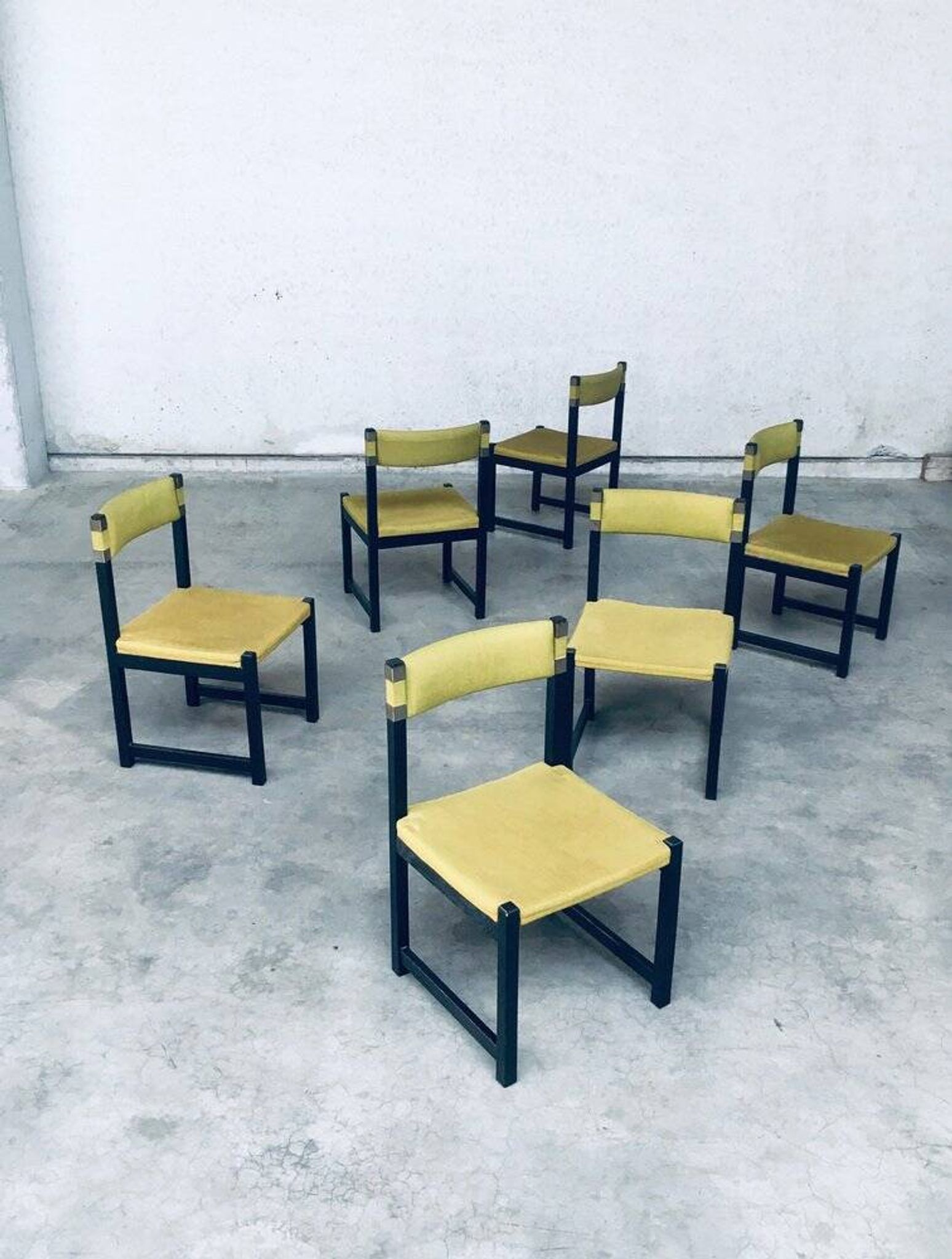Mid-Century Modern Dining Chair Set by J. Batenburg for Mi, Belgium 1969, Set of 6