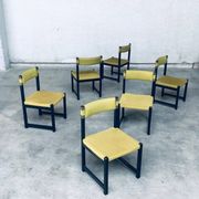 Mid-Century Modern Dining Chair Set by J. Batenburg for Mi, Belgium 1969, Set of 6