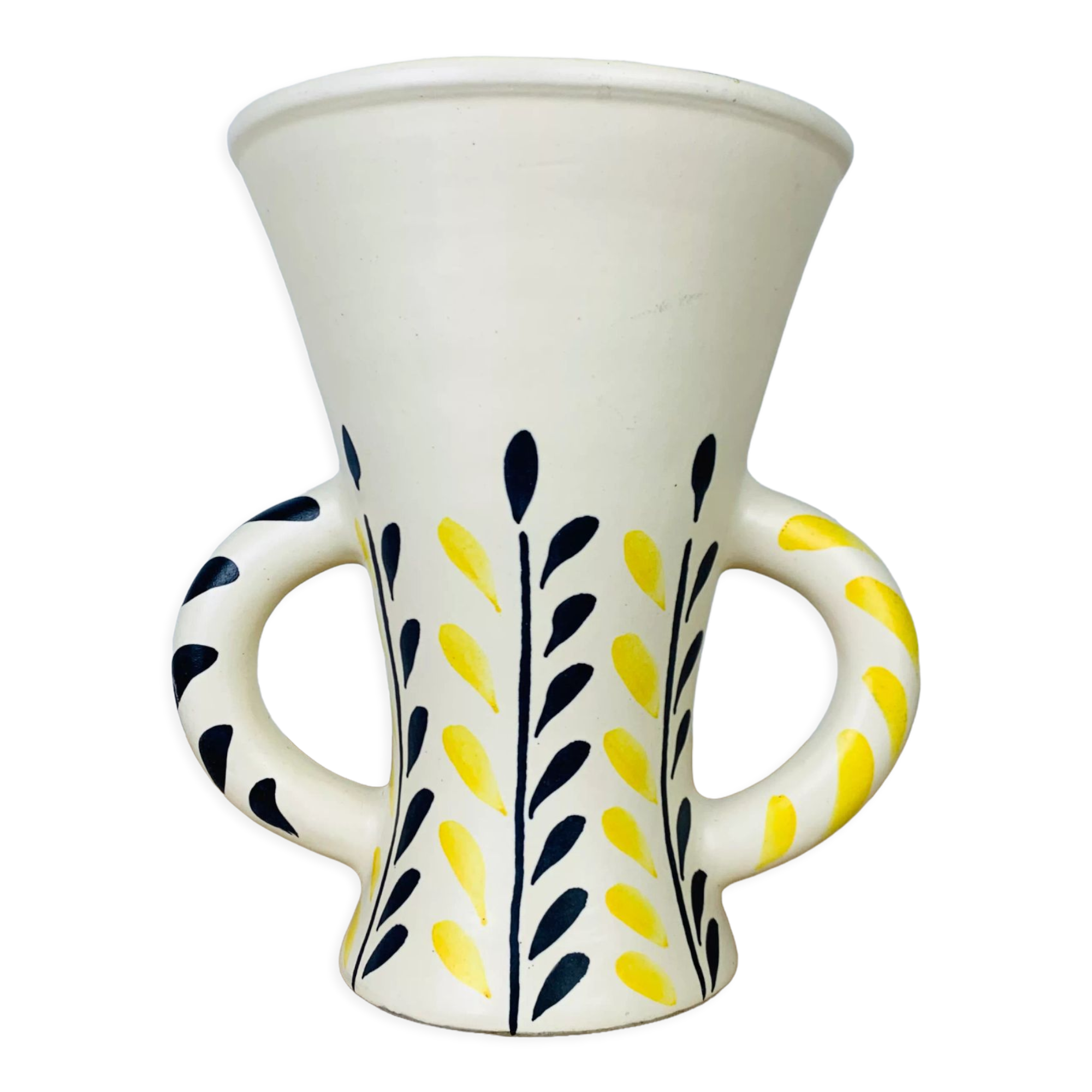 Sim Vallauris ceramic vase with handles