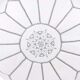 Grey white leather pouf - handmade Morocco D 53cm x H 32cm