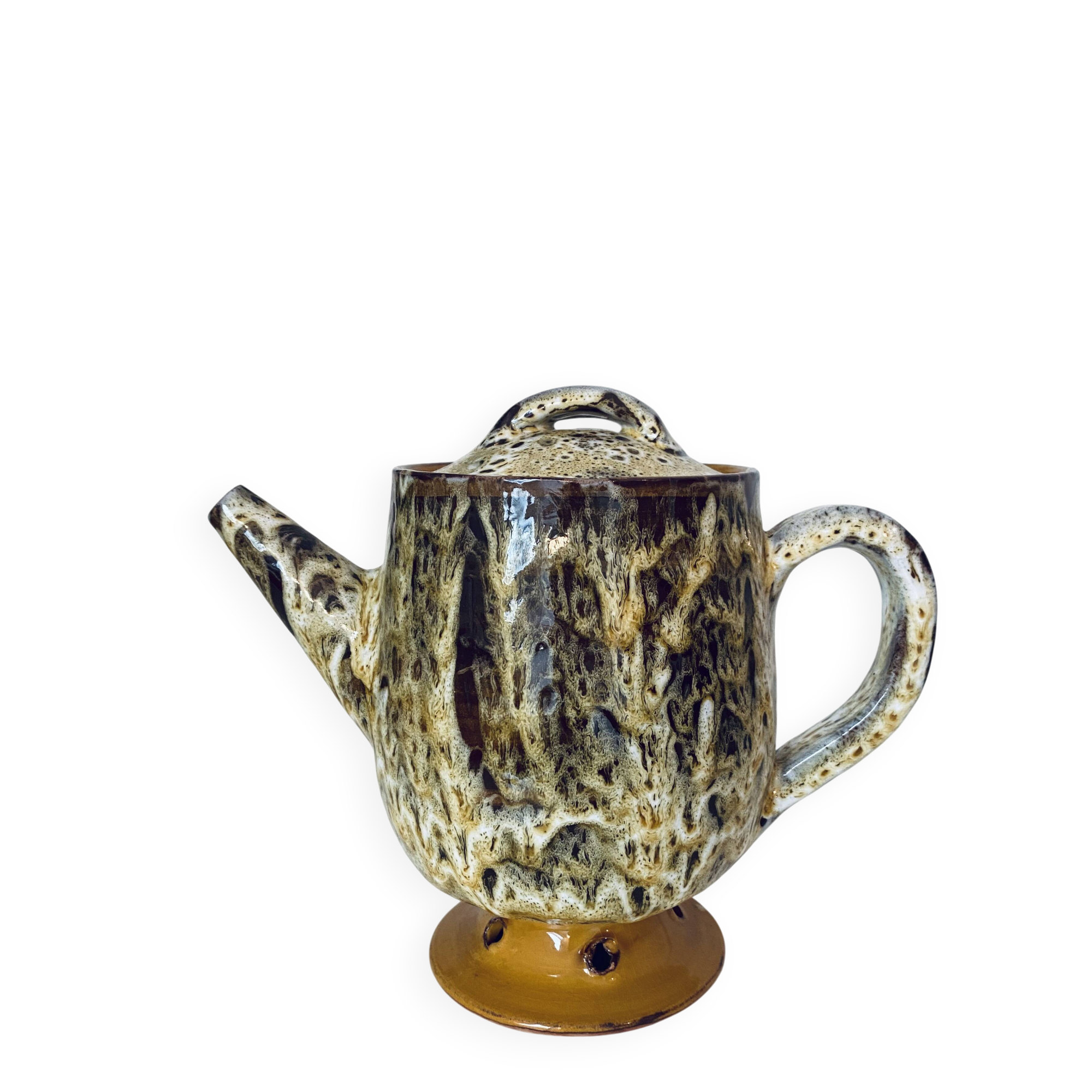 Vallauris coffee pot Francis Bongiovanni vintage brutalist 19cm