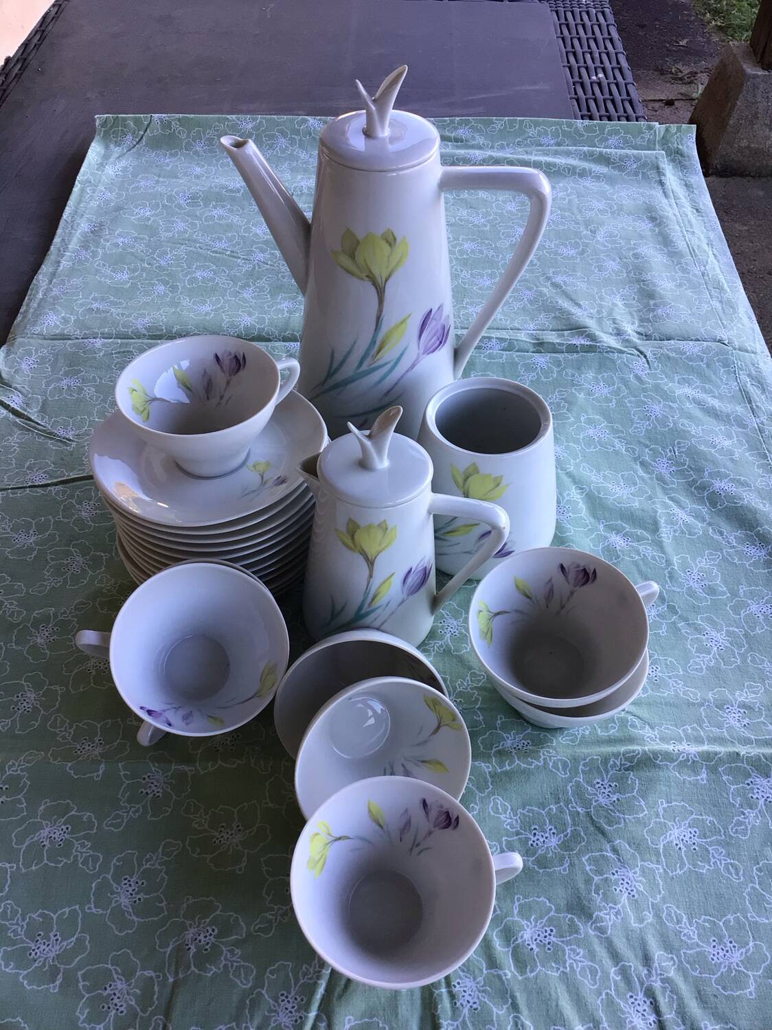 Coffee service 1960 S.F.P French porcelain company