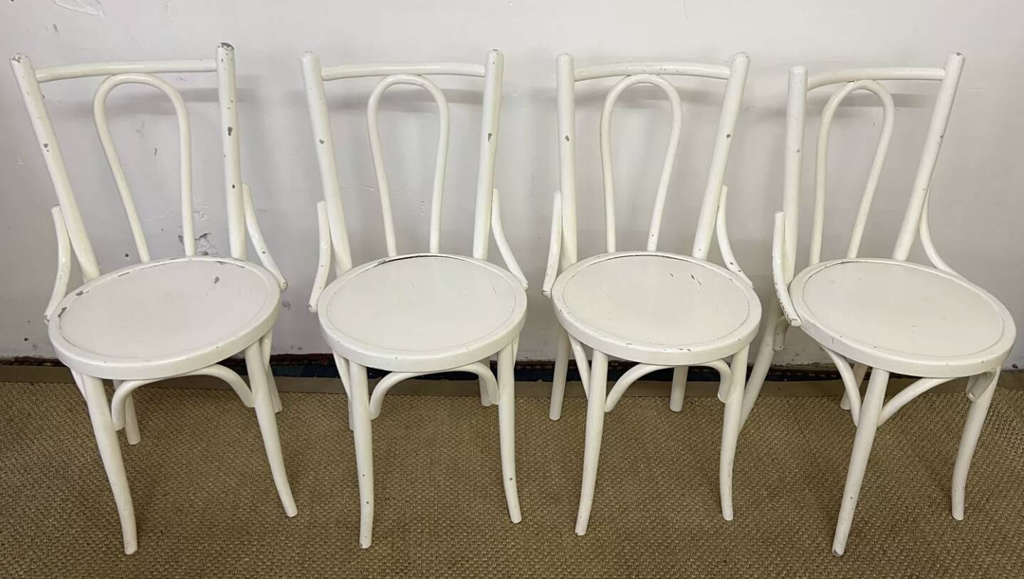 Set of 4 vintage bistro chairs