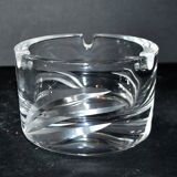 Vintage cut crystal ashtray signed Carabin 1989