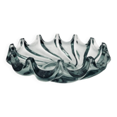 Coupe Tourbillon Verre Fumé - Art Déco - 27cm