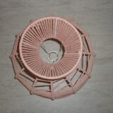 Abat jour en fil de coton rose