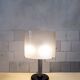 Lampe de table en verre et plastique Italie 1970