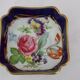 Square cup in Limoges art porcelain Bleu de four