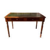 Bureau plateau en cuir vert