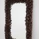 Large Mid-Century Tropical Wood Wall or Floor Mirror